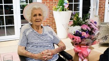 Centenarian celebrations 101st birthday at Spennymoor care home